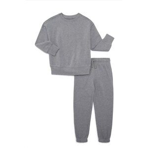 Athletic Works Boys Fleece Sweatshirt and Sweatpants Set, 2-Piece NEW